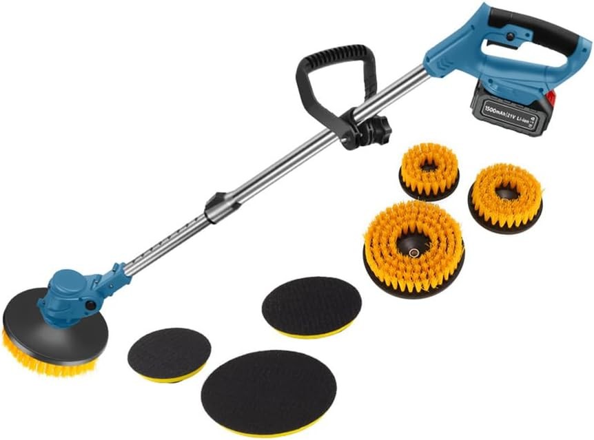 Cordless Power Scrubber Compatible, Brushless Floor Cleaner W/Extension Handle~