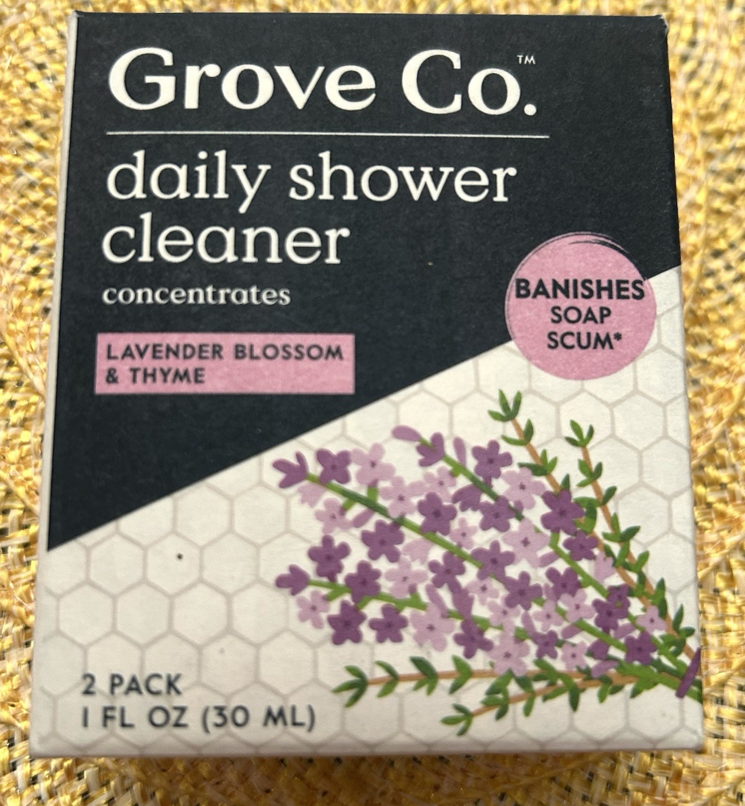 NEW Grove Co Daily Shower Cleaner Concentrates – Lavender Blossom & Thyme NIB