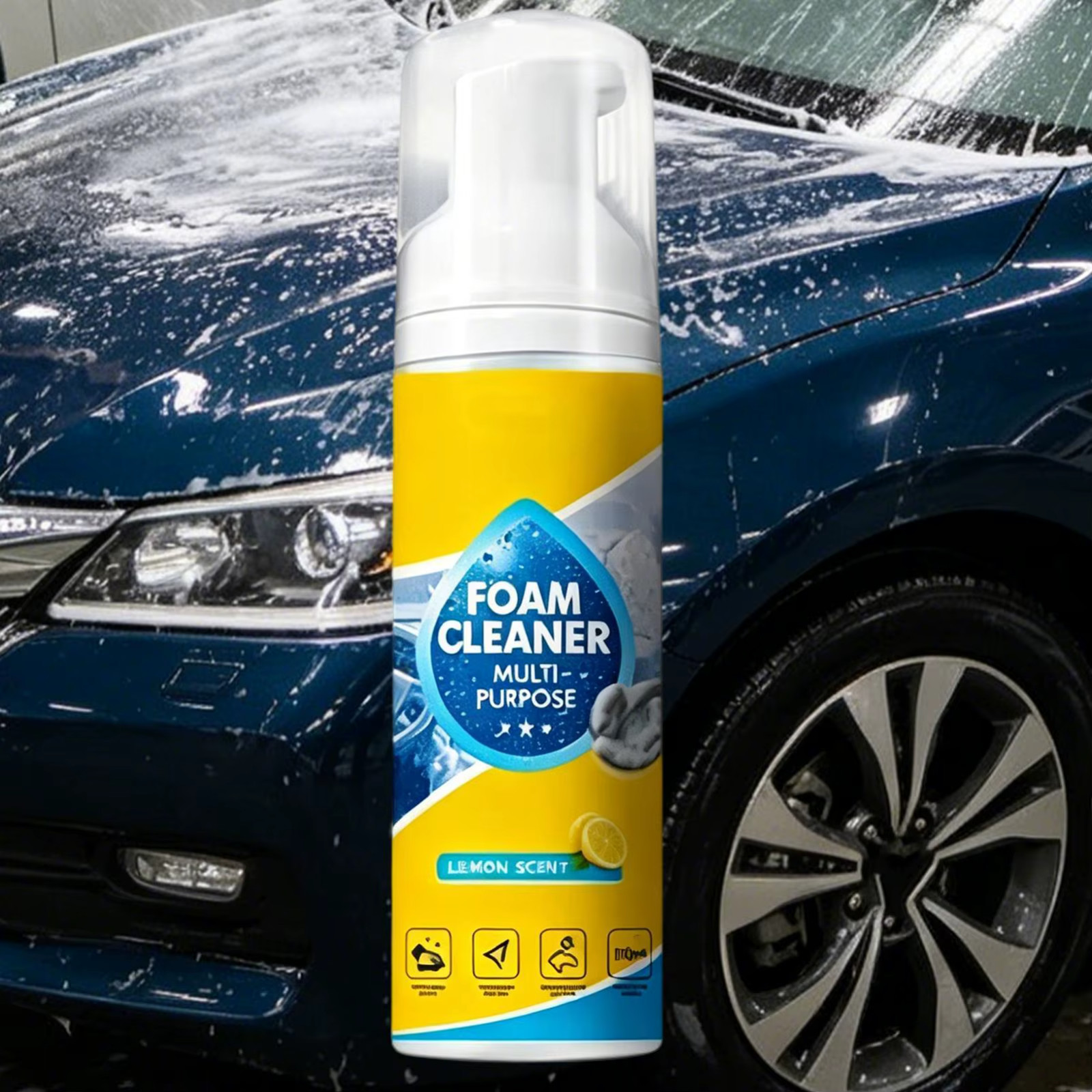 4-in-1 Multi-Enzyme Foam Cleaner, All-Purpose Spray 5oz with Sponge & Towel USA