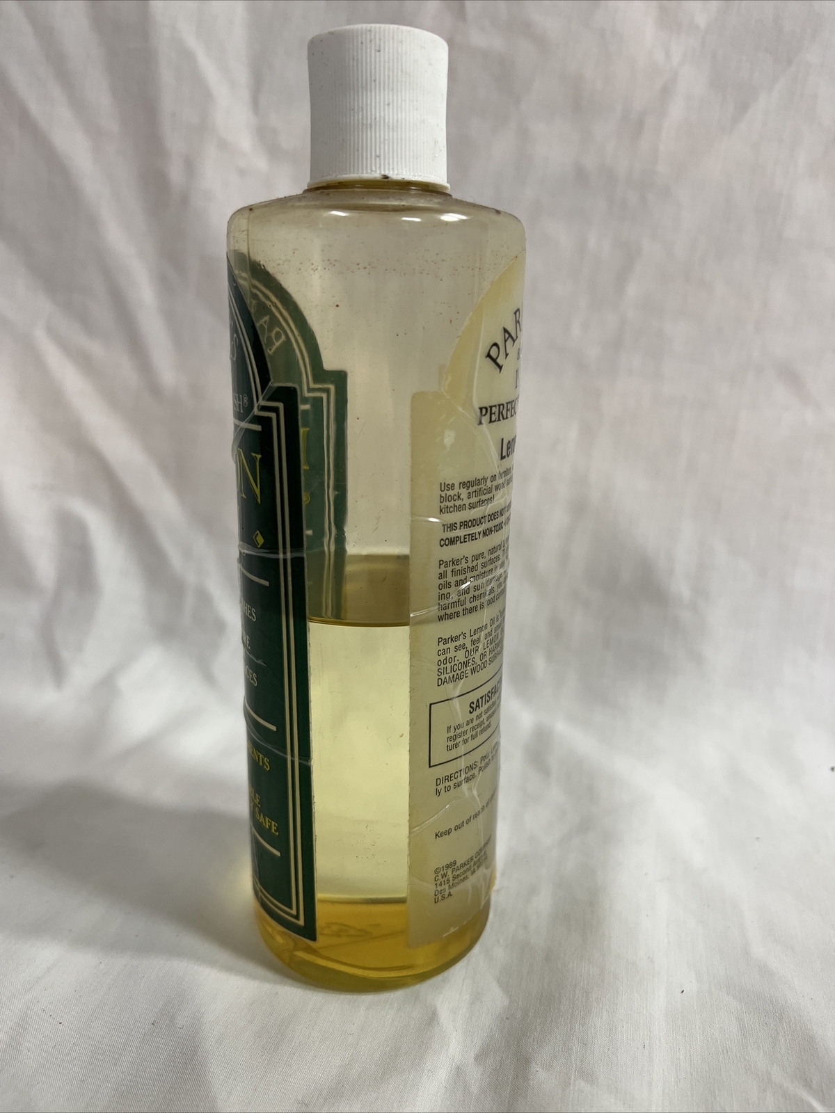 Vintage PARKER’S Perfect Polish LEMON OIL 16 Oz 50% Full
