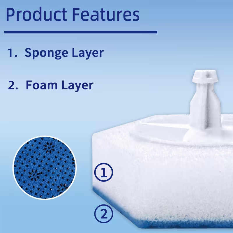 Toilet Wand Brush Refills fit Clorox etc Cleaning Upgraded Gentle Rubber Dot Tip