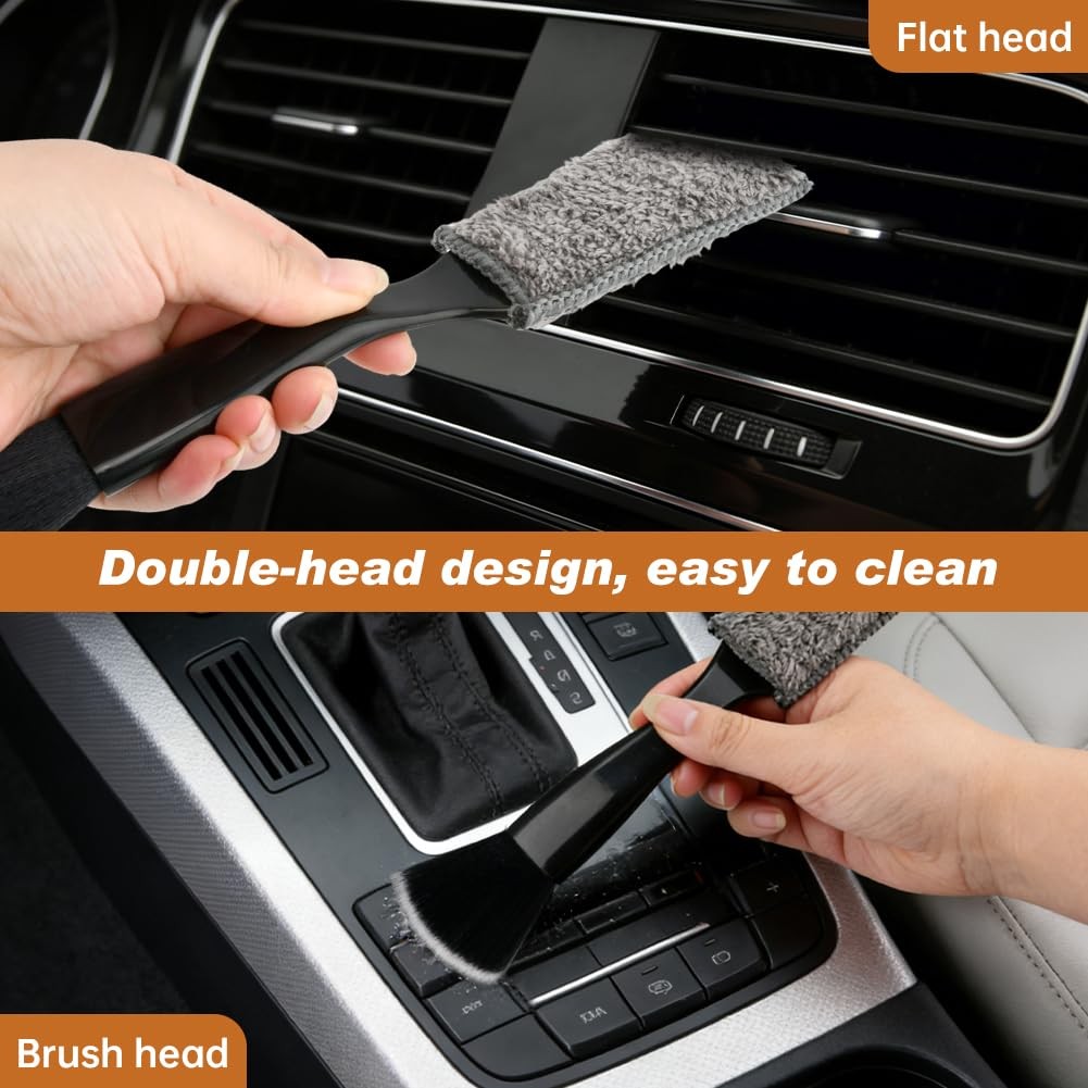 6 Pcs Car Detailing Brush Kit Automotive Interior Exterior Detailing Kit