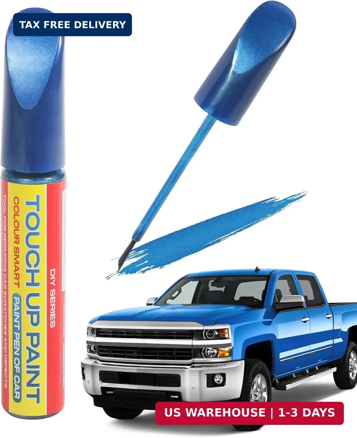 Pure Blue Touch Up Paint Universal Color Match for All Car Models Repair Pen