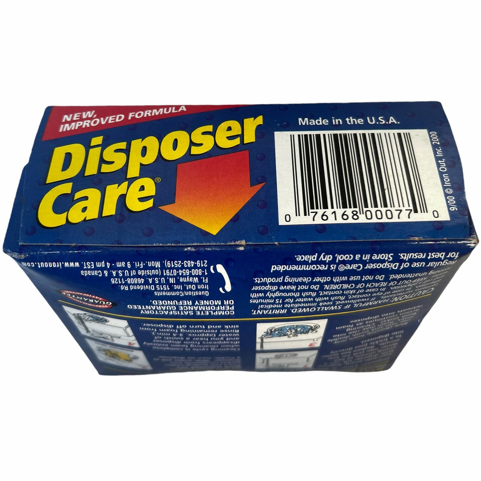 Garbage Disposal Foaming Cleaner Lemon Scented 4 Cleaning Packets Disposer Care