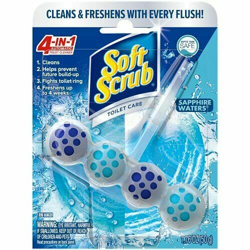 Soft Scrub 4-in-1 Toilet Care Sapphire Waters Scent Toilet Bowl Cleaner 1.76 oz