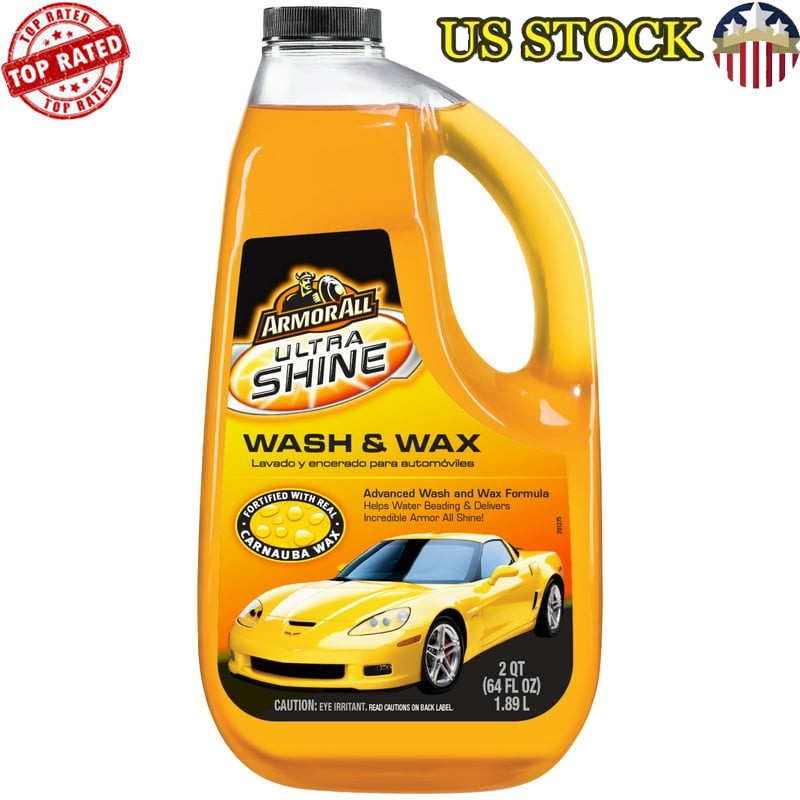 Car Wash Wax 64 FL OZ Easy Clean Non-Corrosive UV Resistant New Mirror Shine
