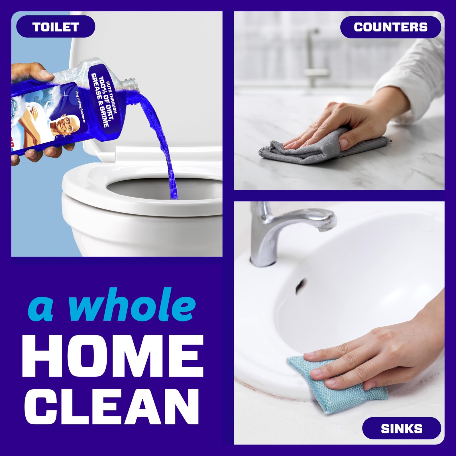 Mr Clean All Purpose Cleaner Mop Soap Floor Cleaner for Mopping Home Bathroom &