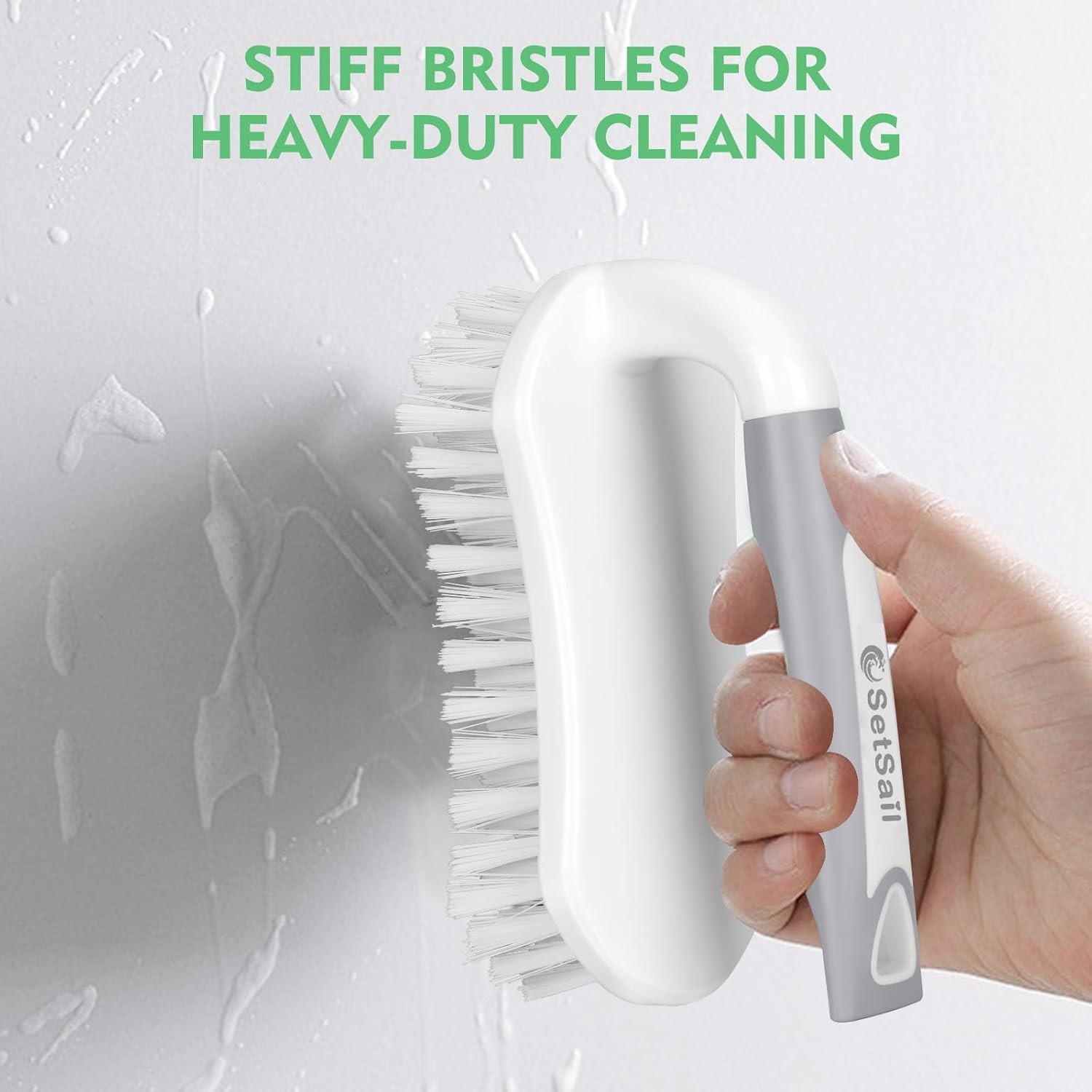 Scrub Brush, Heavy-Duty Scrub Brushes for Cleaning with Stiff Bristles Cleaning