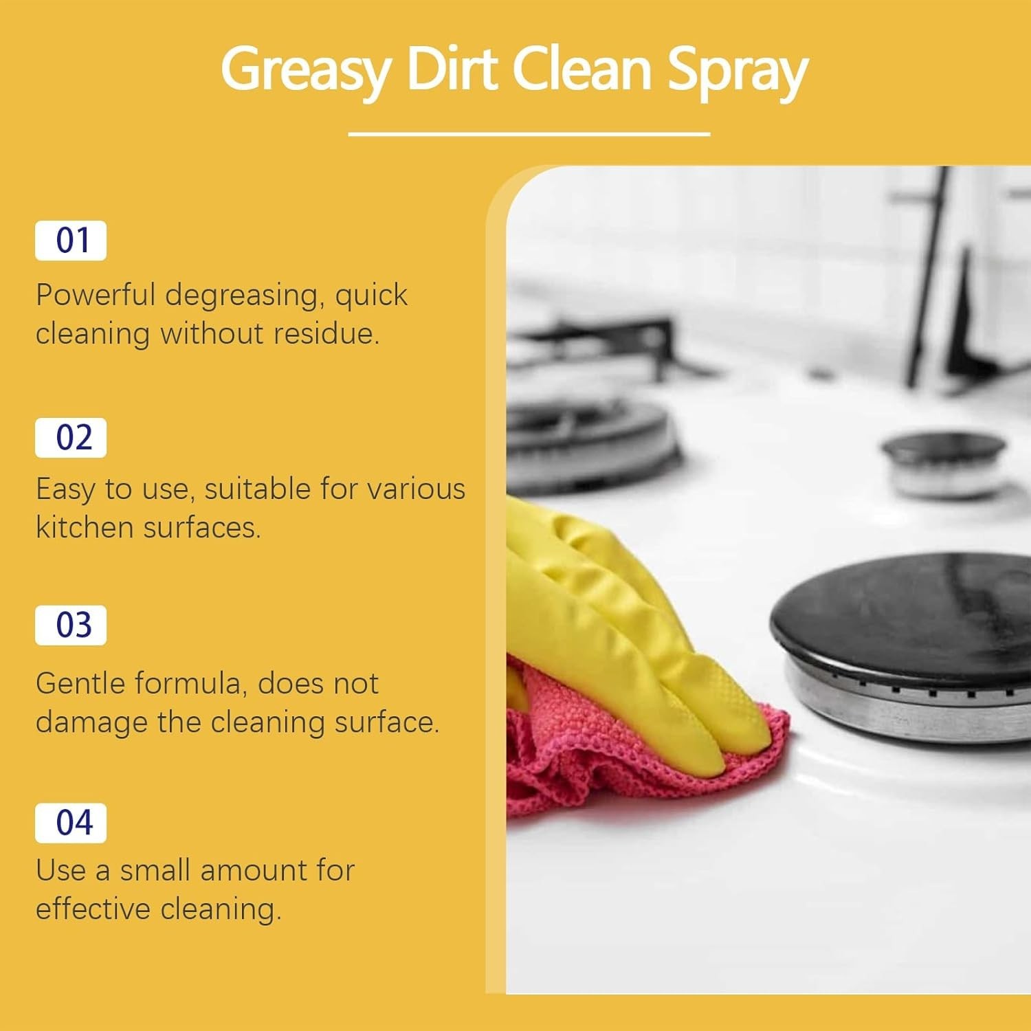 Degreaser Cleaner Heavy Duty, Kitchen Cleaner, All Purpose Stain Removal Cleaner