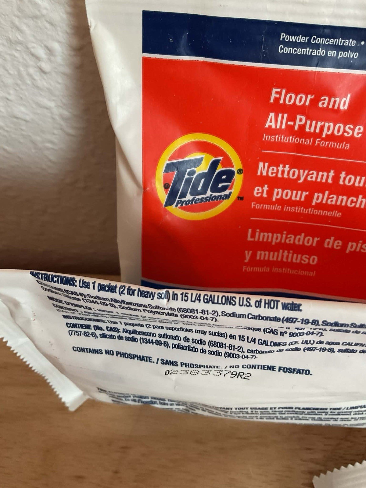 6 Tide Professional Industrial floor All Purpose Cleaner 1.5 oz each.