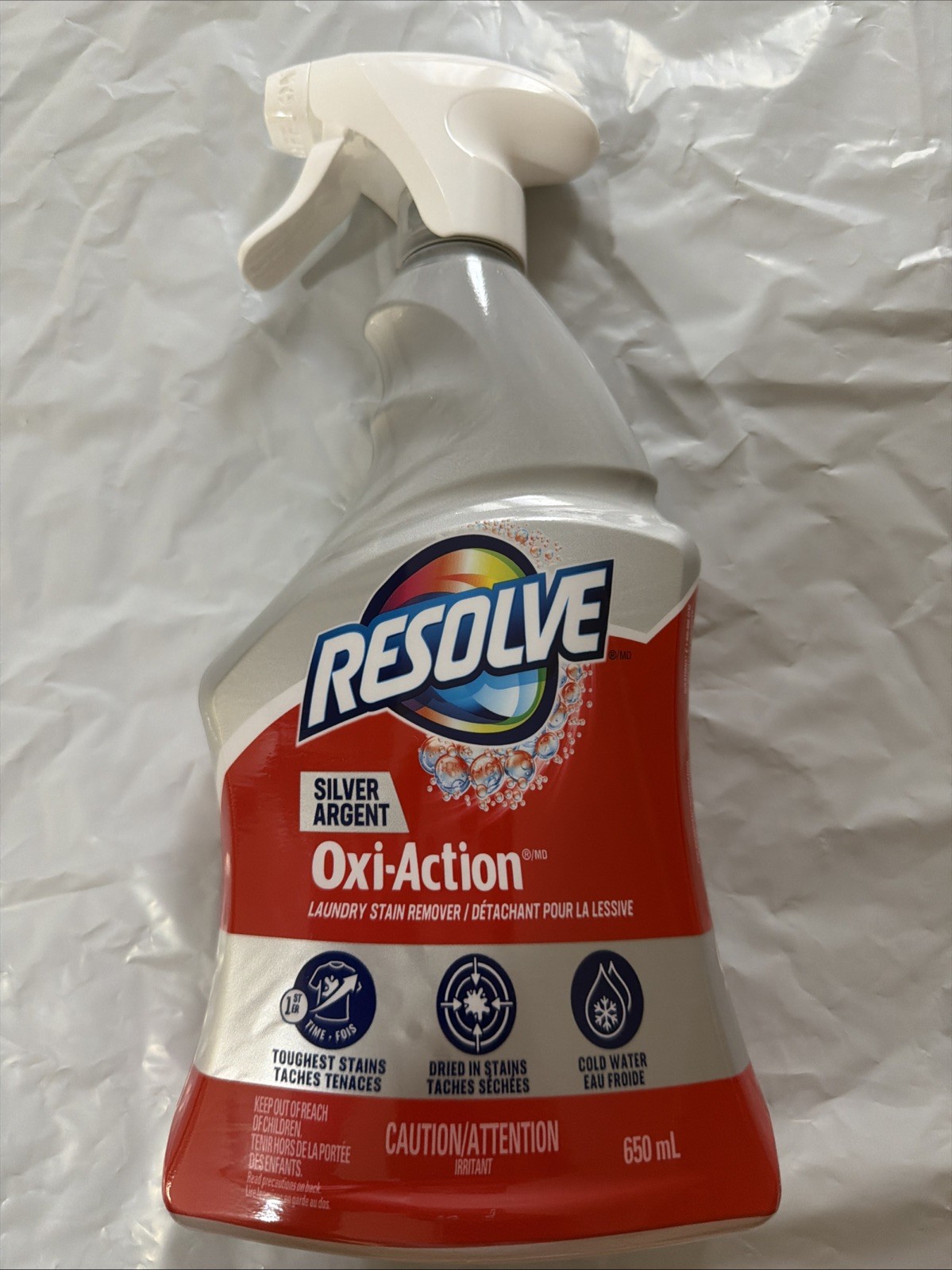 Resolve Oxi-Action, Laundry Stain Remover, Pre-Treat Trigger, 650ml