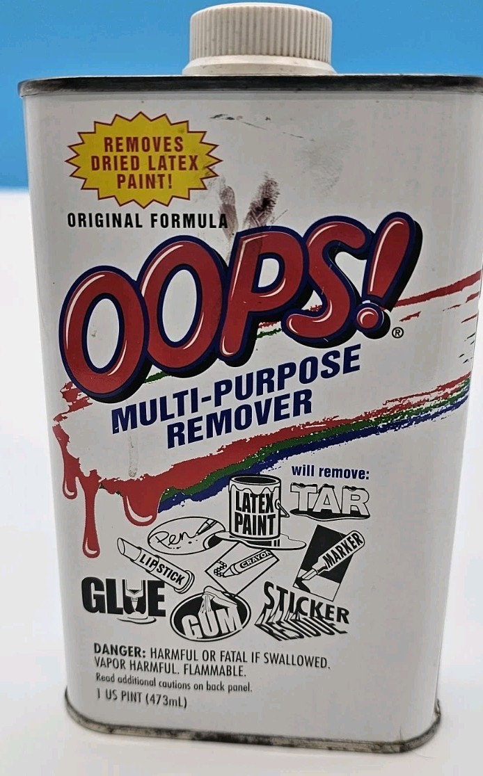 Vintage OOPS! Multi-Purpose Remover Tin Can Homax Products 1pint (E)