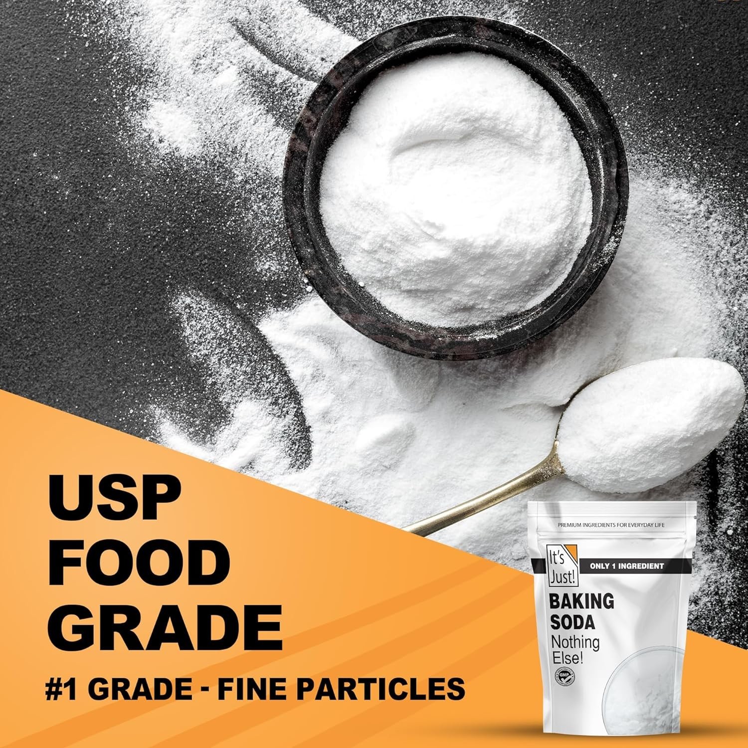 Baking Soda 1.25 lb – Non-GMO Pure Sodium Bicarbonate for Cooking & Cleaning