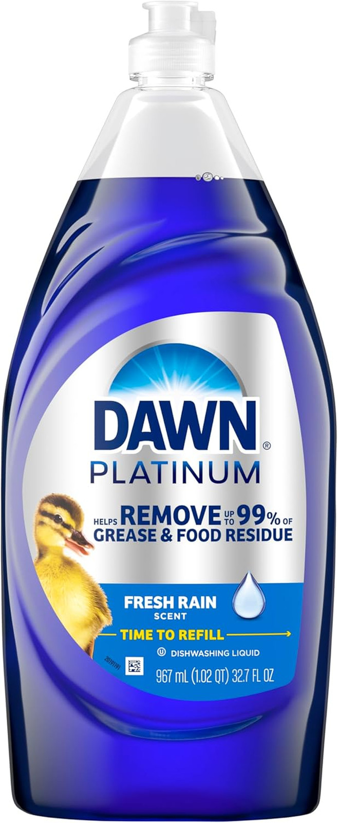 Platinum Dishwashing Liquid, Fresh Rain Scent, 32.7 Fl Oz