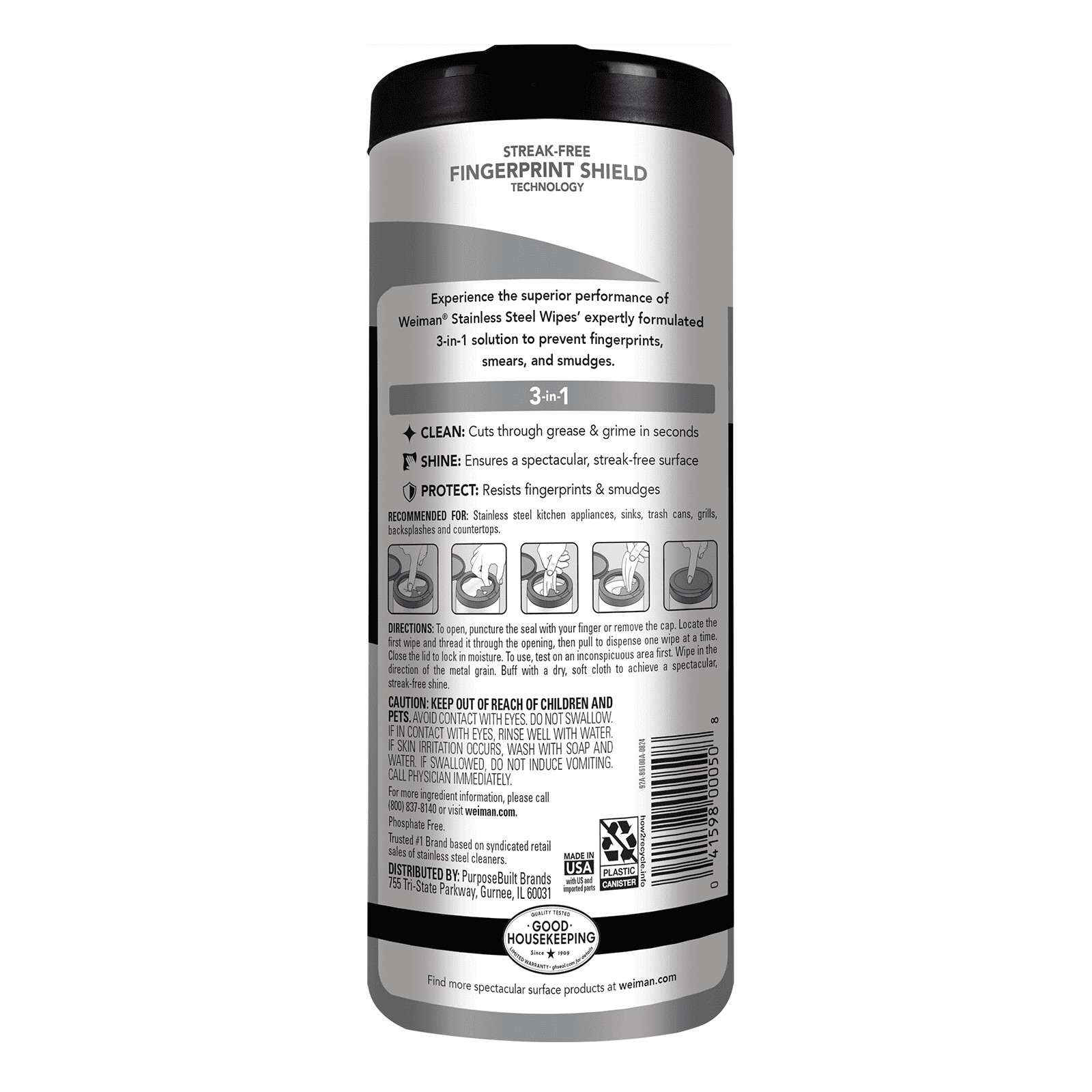 (2 pack)Stainless Steel Appliance Cleaning Wipes, Streak-Free Shine, 30 Count