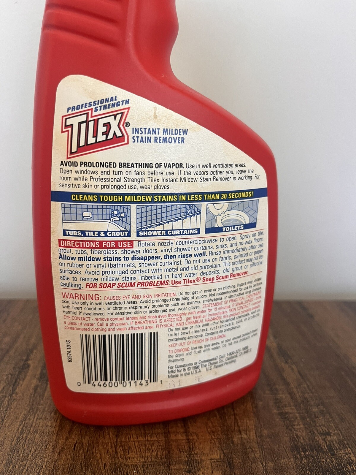 1 Professional Strength Tilex Instant Mildew Stain Remover Red bottle 55% Full
