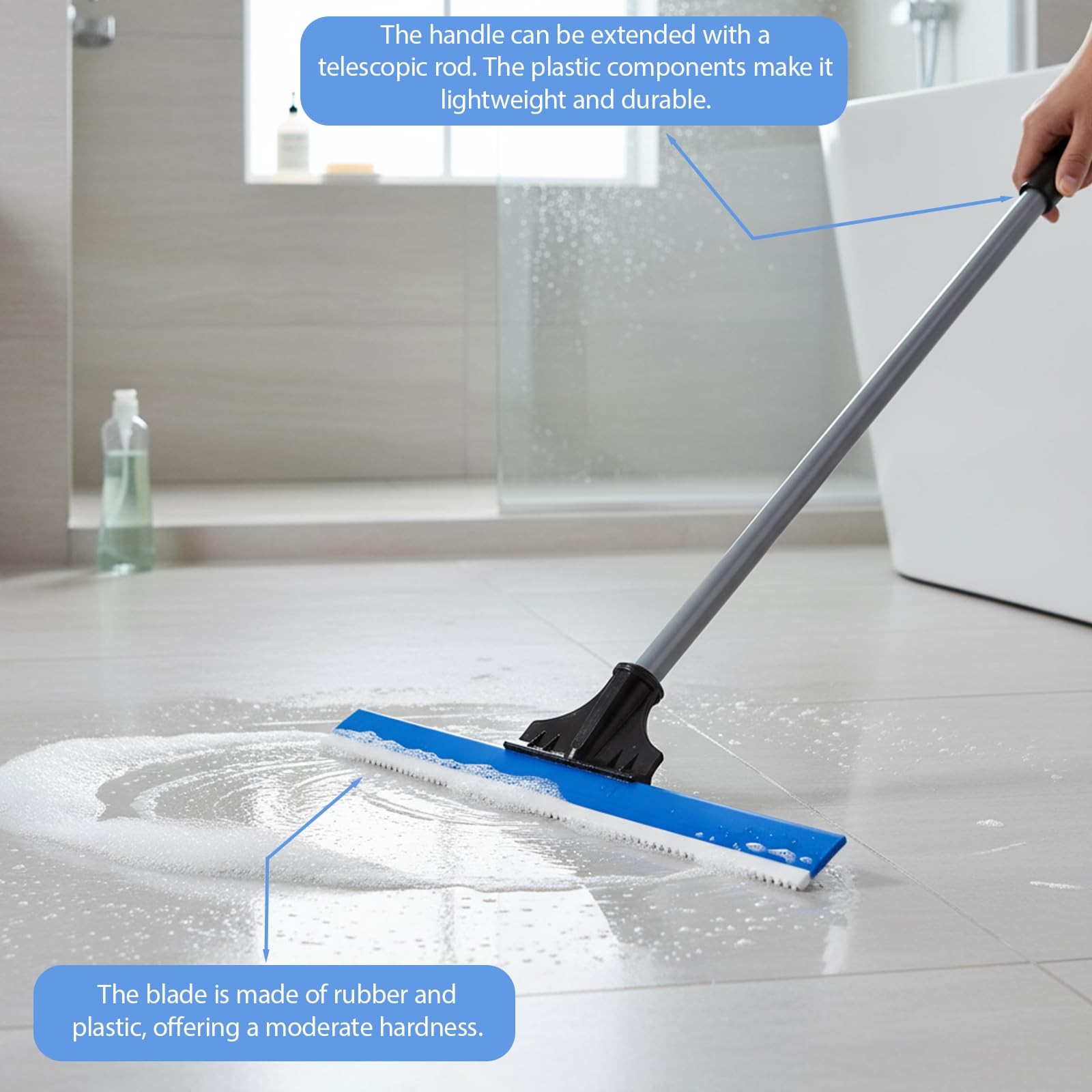 Lanties 4 Pack 16 Inches Epoxy Floor Squeegees Notched Squeegee for Self Leve…
