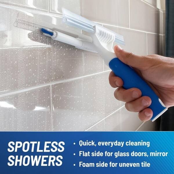 10 Inch Glass and Tile Squeegee Dual Blade Bathroom Shower Cleaner Tool