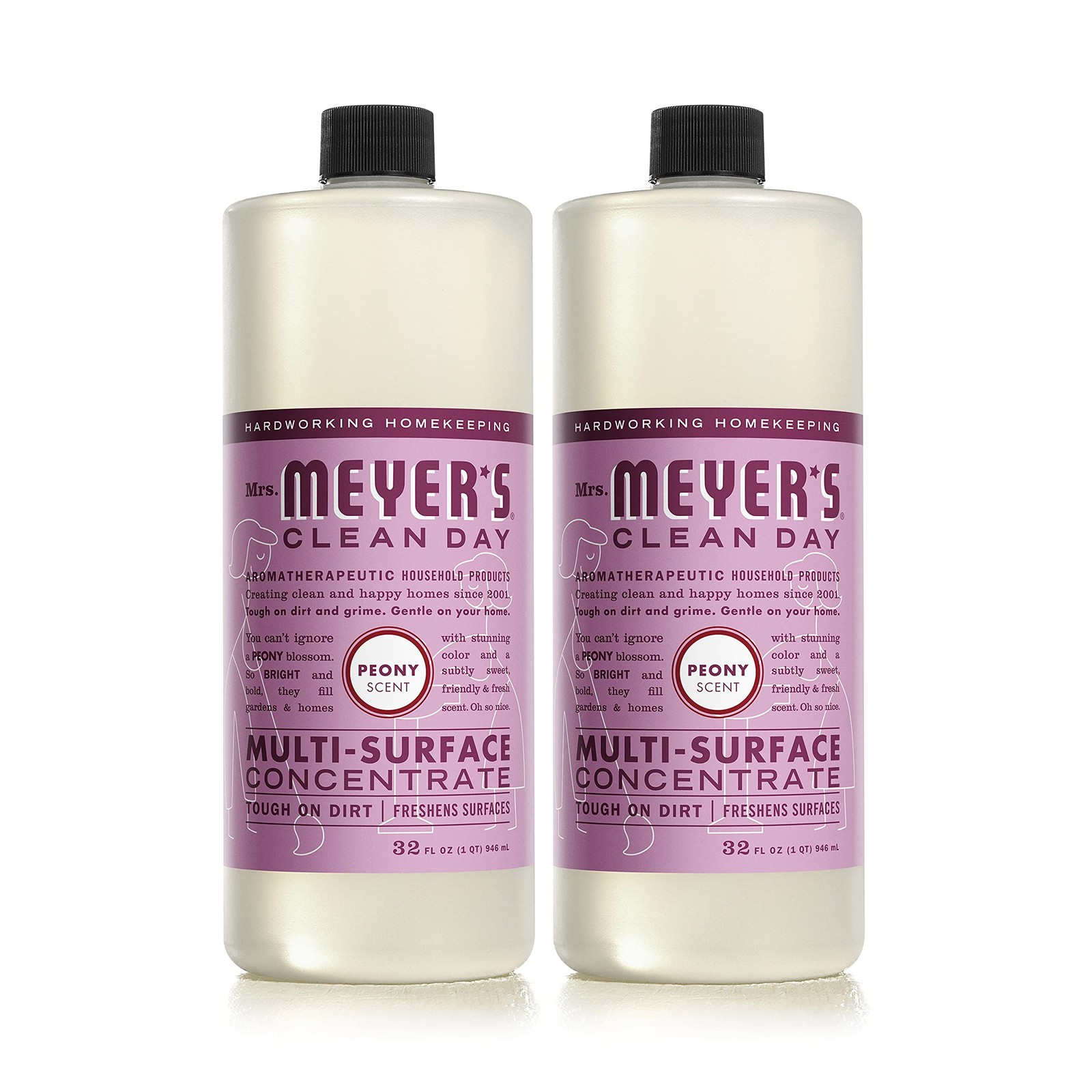 Mrs. Meyer’s Peony Multi-Surface Cleaner Concentrate 32 fl oz – 2 Pack