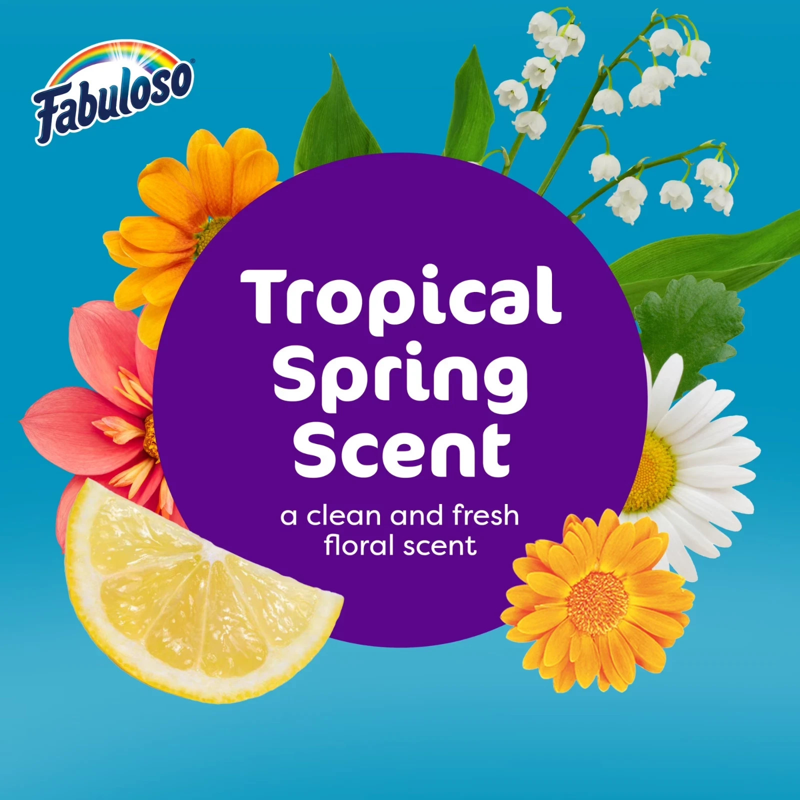 Fabuloso 2X Multi-Purpose Cleaner, No Rinse Floor Cleaner, Tropical Spring Scent