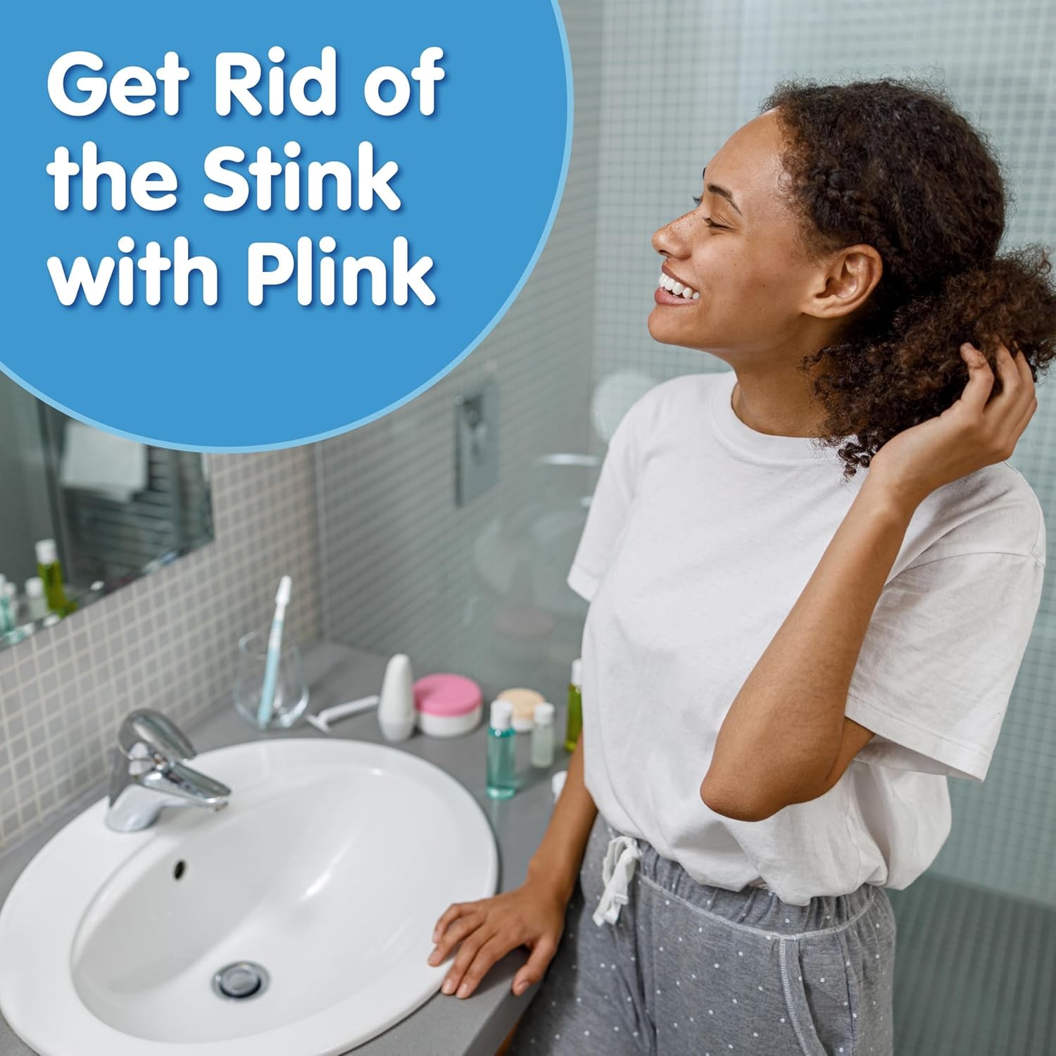Plink Fizzy Drain Cleaner Freshener Tablets Deodorizer Stops Clogs Odors Sink