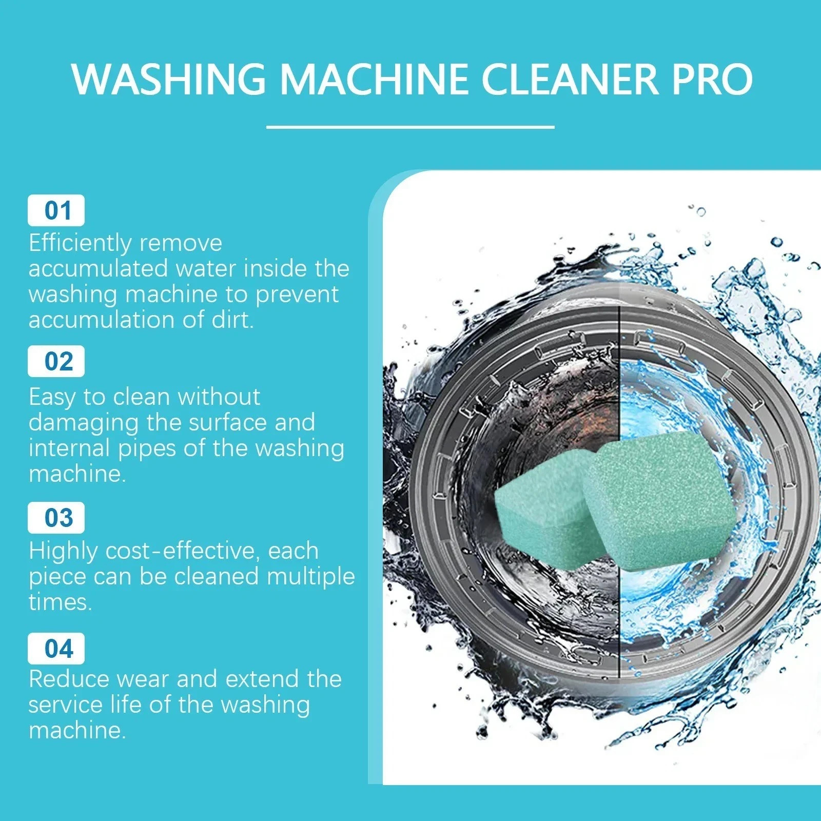 Uproot Clean Washing Machine Cleaner Tablets – 12 Pack