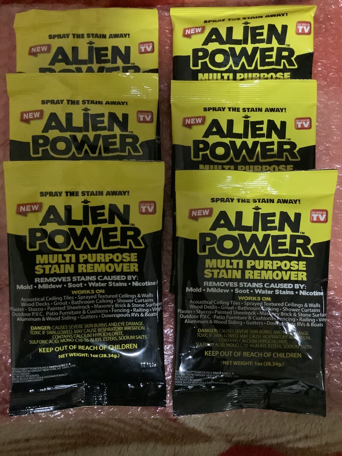 Alien Power Cleaner 6 Pack Refill Packets Only Refills Makes 144 Fl Oz !