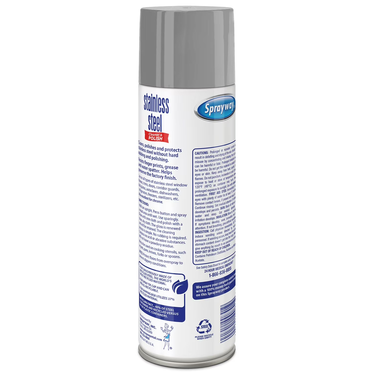 Sprayway Stainless Steel Cleaner and Polisher (15 oz, 6 pk.), SEALED