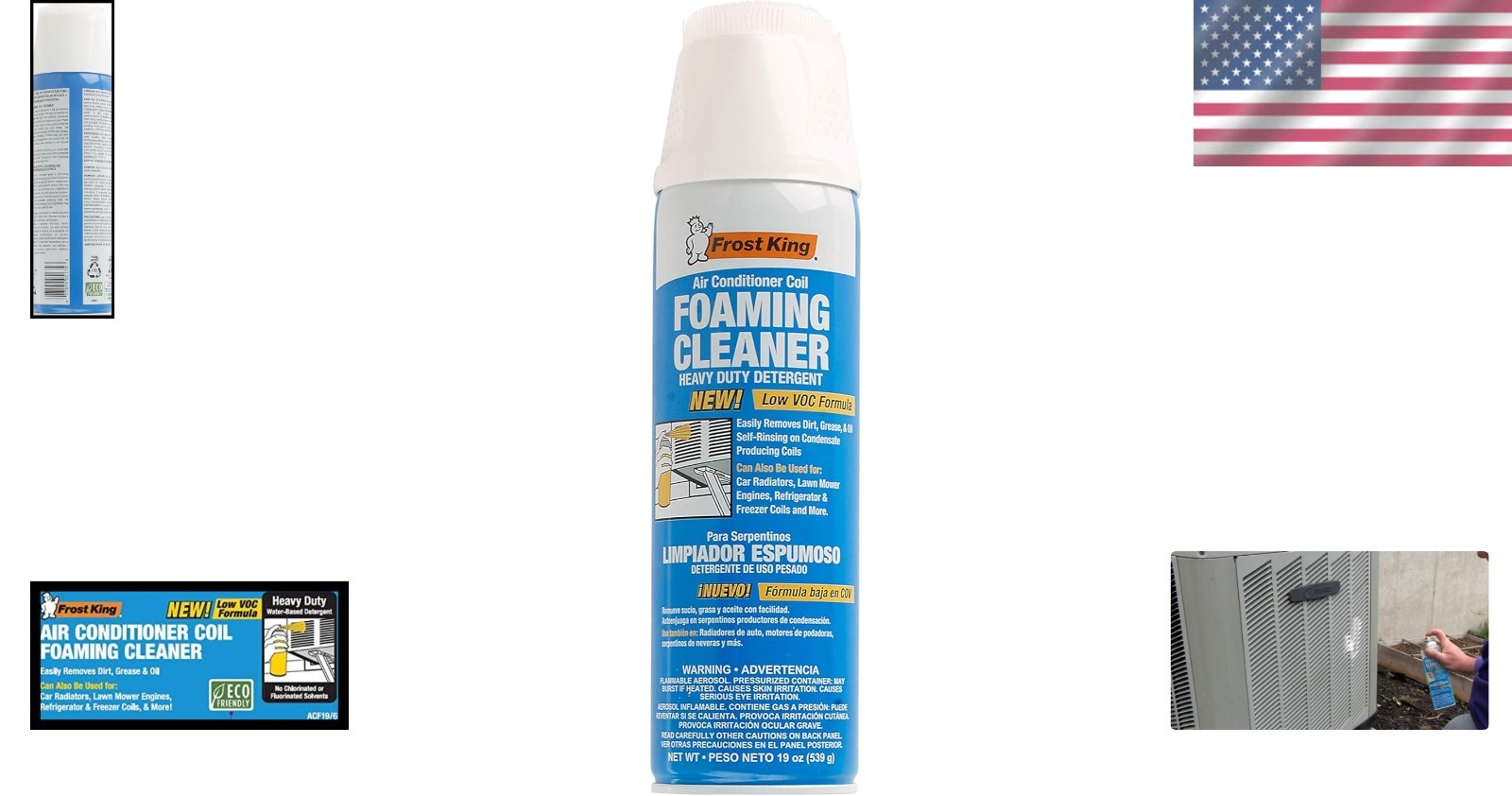 19oz Self-Rinsing Foam Coil Cleaner – Lemon Scent for Efficient Cleaning