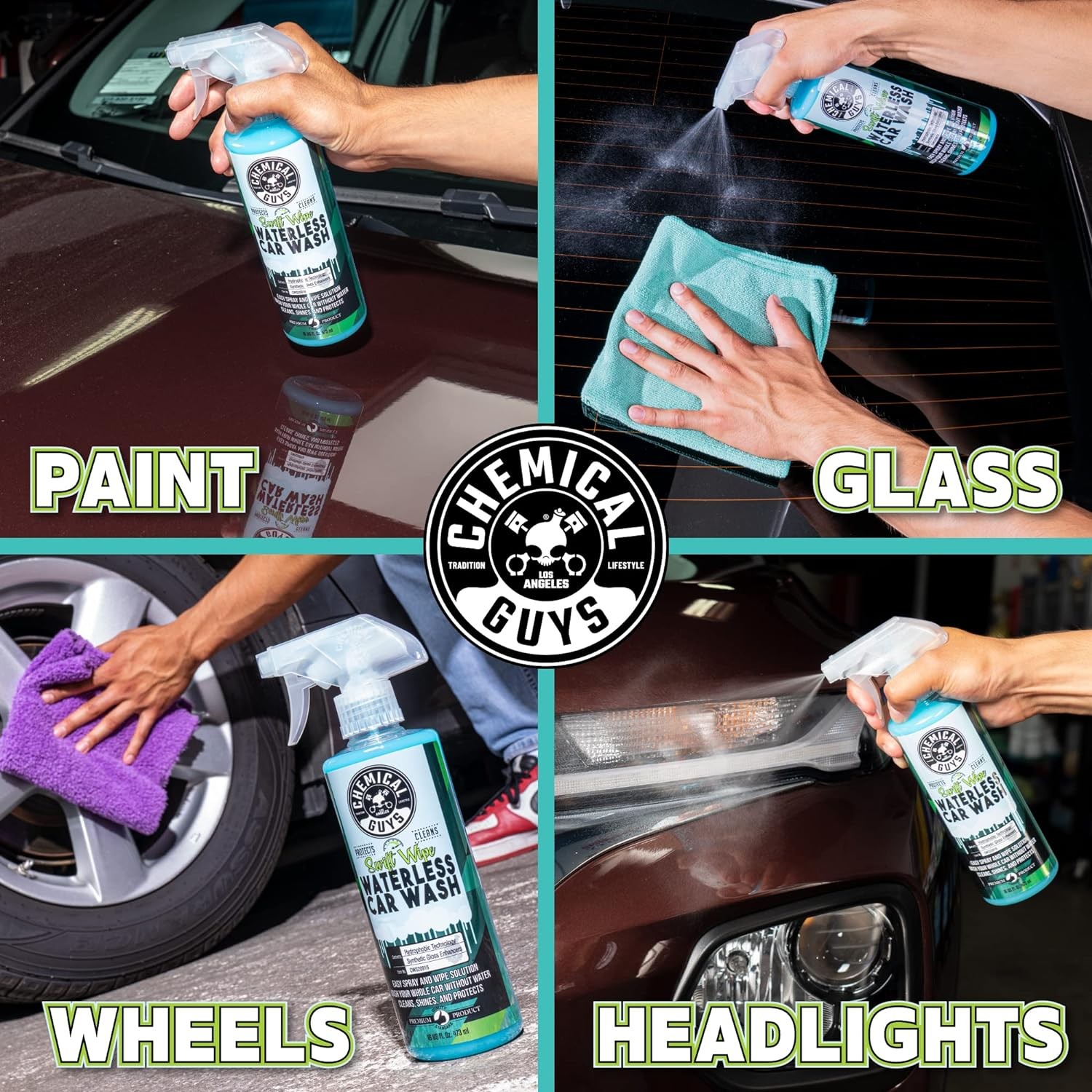Chemical Guys Swift Wipe Sprayable Waterless Car Wash Spray – Spray and Wipe to