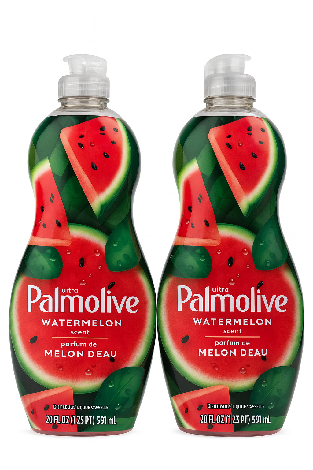 Palmolive Ultra Dish Soap Watermelon Scent, 20 fl oz Bottles (2-Pack Variety)