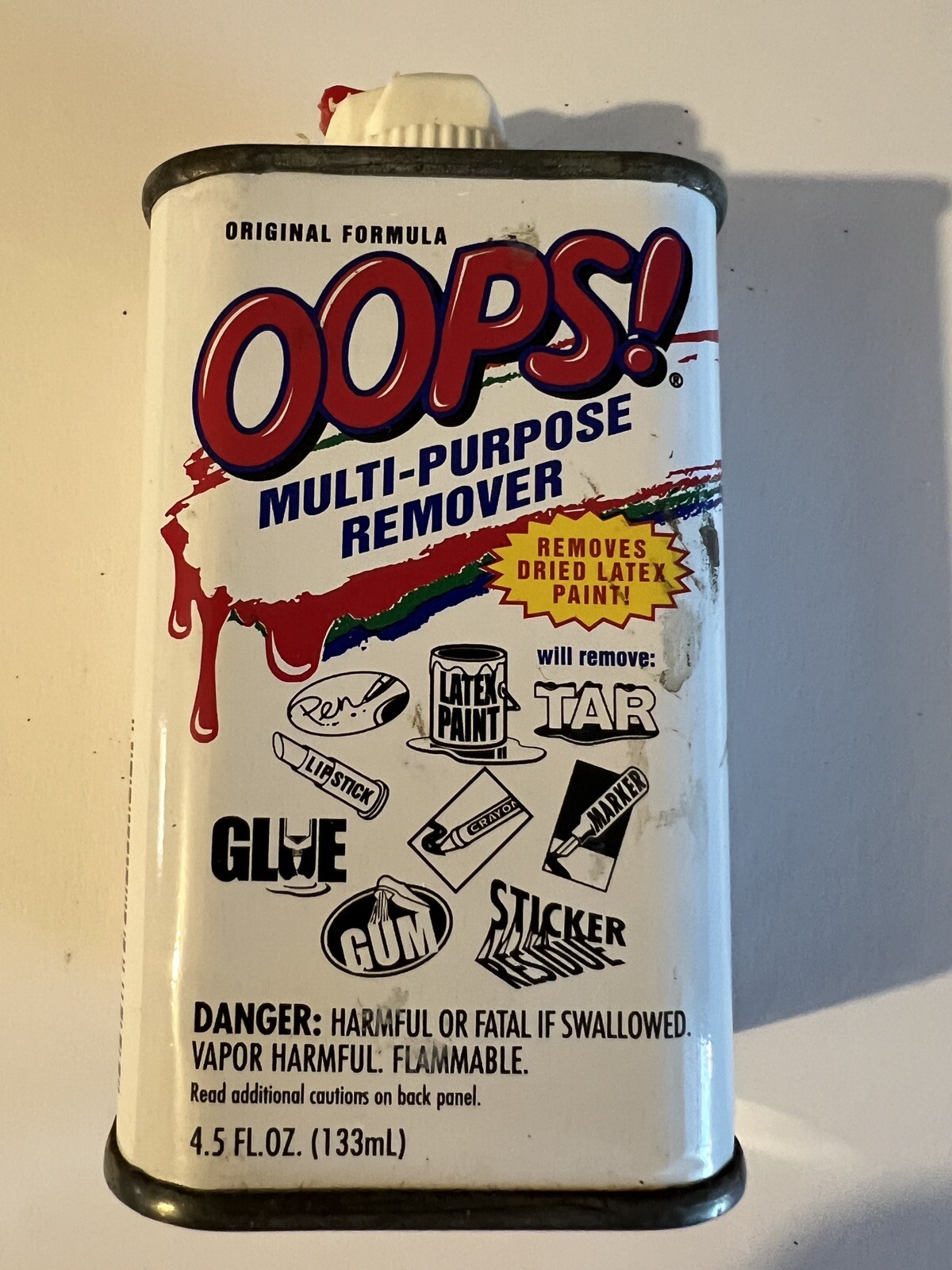 Vintage OOPS! Multi-Purpose Remover Tin Can Homax Products 4.5oz Can