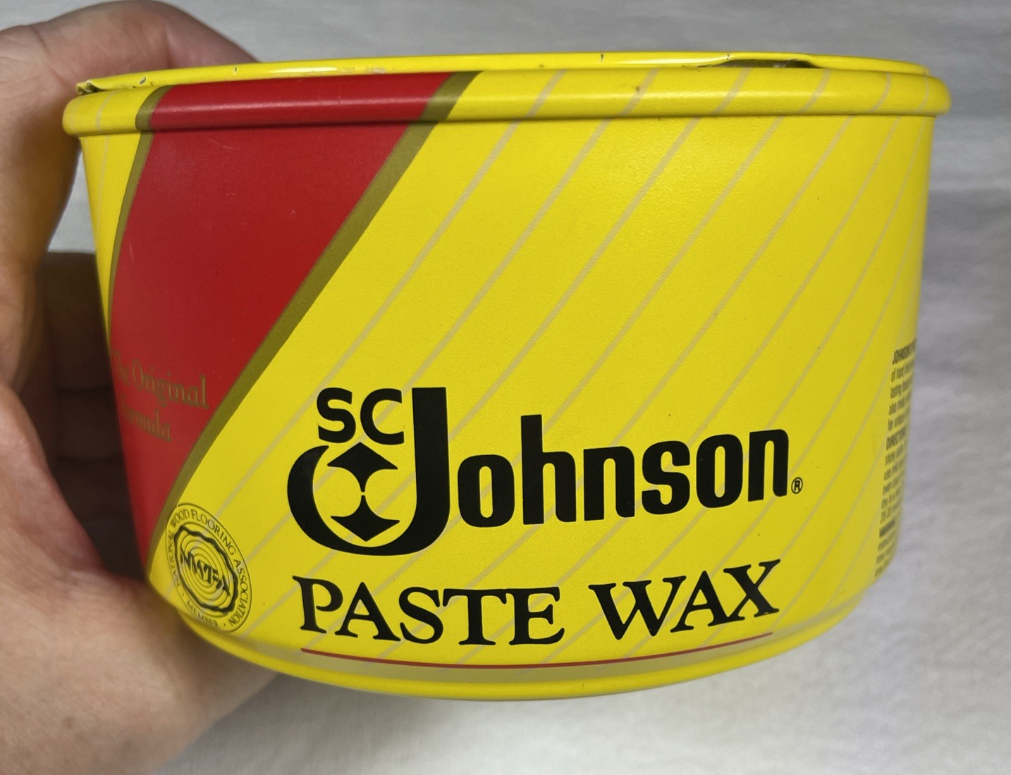 Vintage Johnson Paste Wax 16oz Can Hardwood Floors 100% Full Original