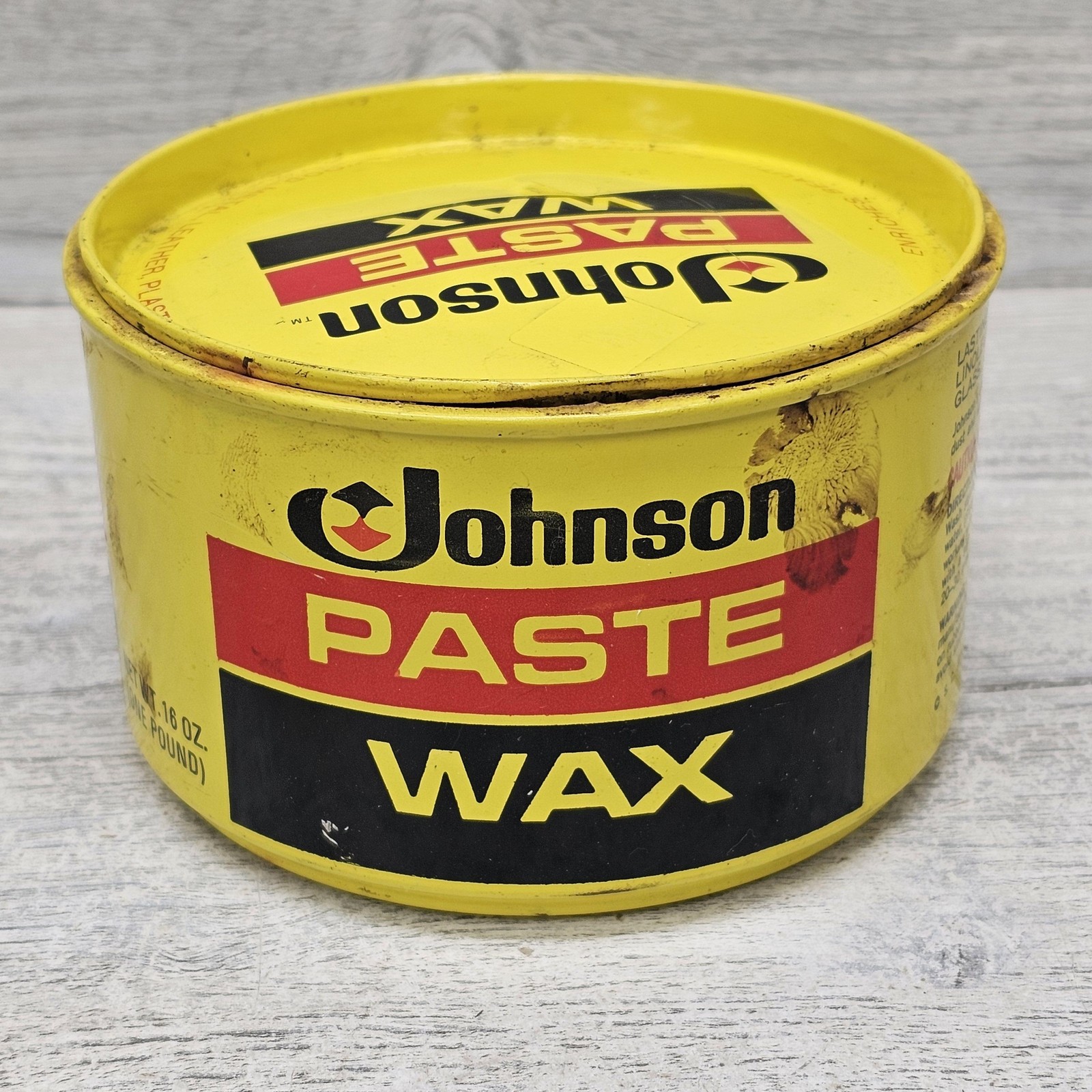 Johnson Paste Wax 16oz One Pound Half Full Floor Wood Metal Leather Polish