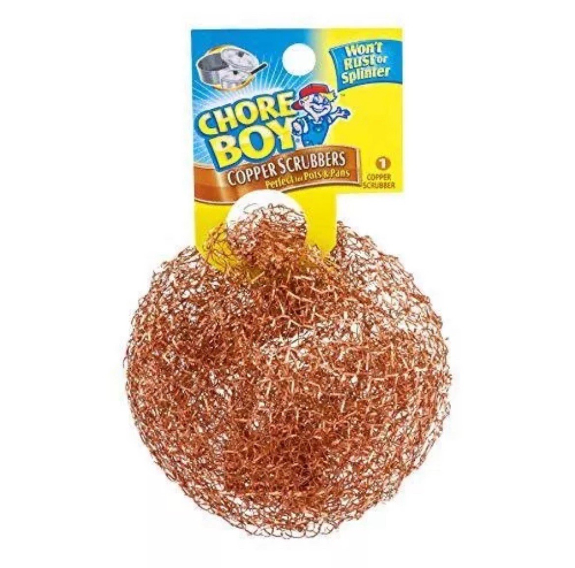 NEW CHORE BOY COPPER SCRUBBER , 12 PIECES LOT …100 % COPPER