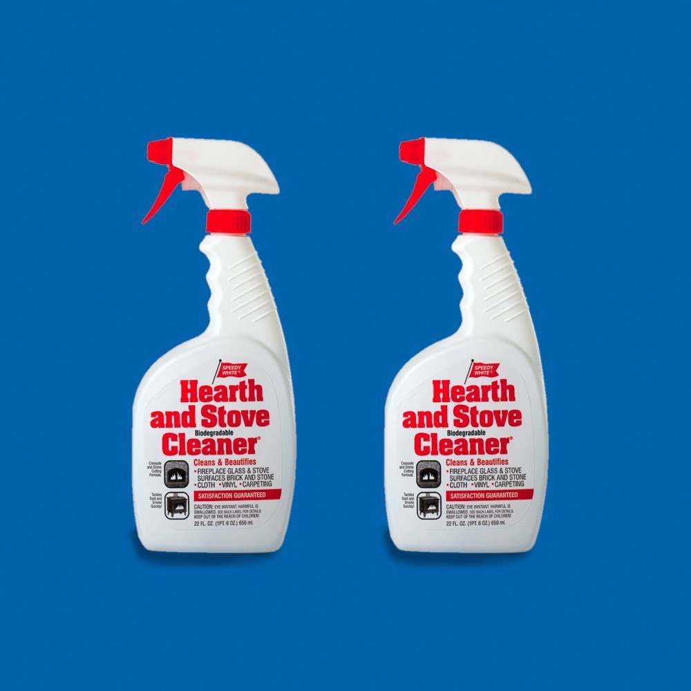 TWO 22oz. bottles – Speedy White Fireplace & Stove Cleaner for creosote/soot