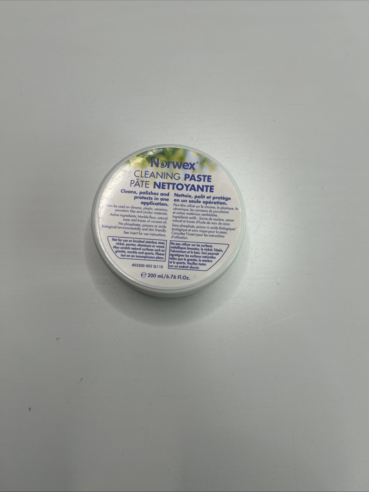 New Norwex Cleaning Paste 200ml 6.76 OZ Stain Removal, Cleans, Protects & Polish