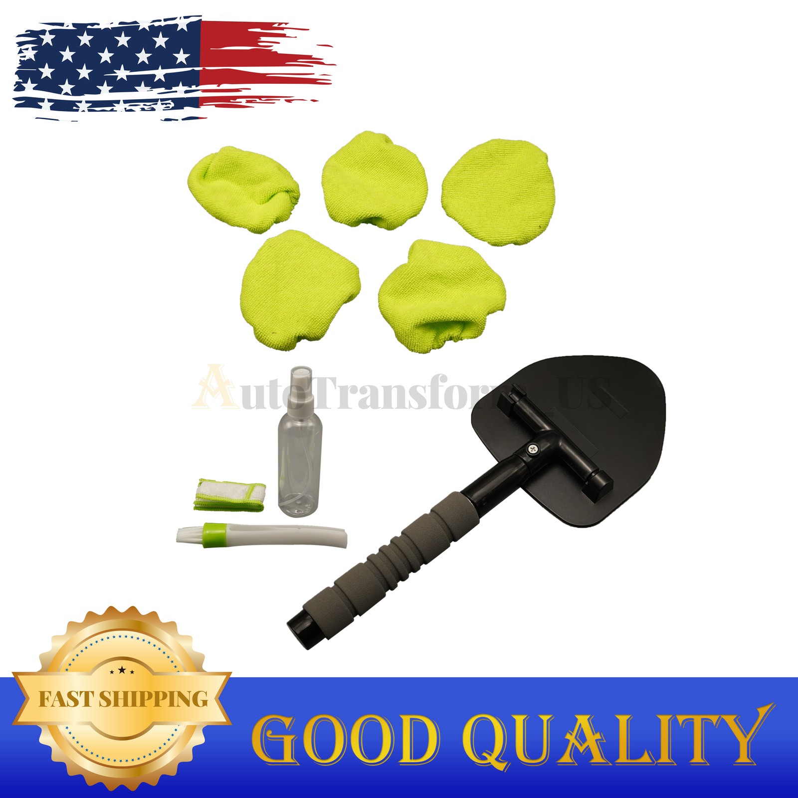 Windshield Cleaning Tool Kit Extendable Car Window Glass Wiper Cleaner Brush Pad