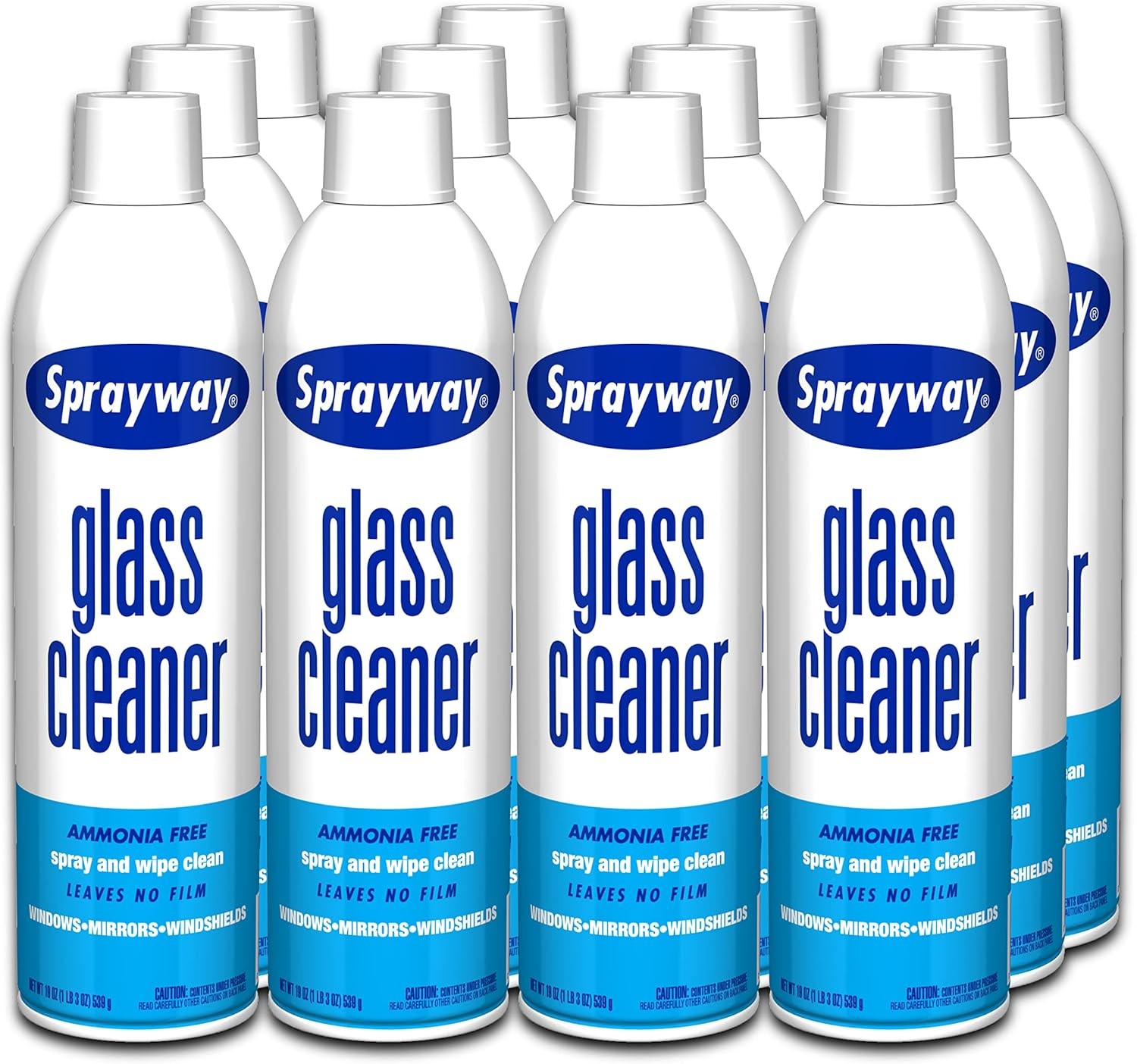 Sprayway Glass Cleaner with Foaming Spray for a Streak-Free Shine 12 Pack