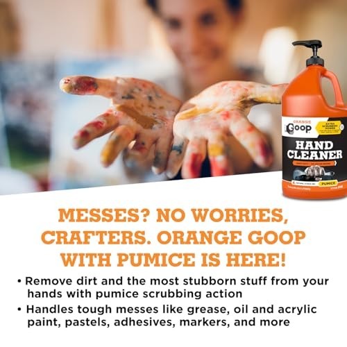Orange Goop Hand Cleaner Liquid with Pumice 128 Fl Oz Citrus Cleaning Agent