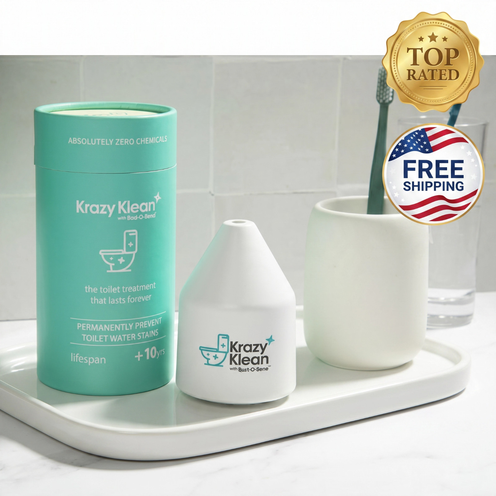 Krazy Klean Pro Toilet Bowl Cleaner, Crazy Klean Toilet Cleaner, Automatic Re.