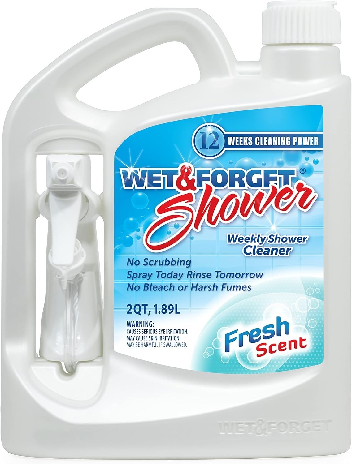 Effortless Shower Cleaner Spray – Bleach-Free, No Scrub, 64 Fl Oz for 3