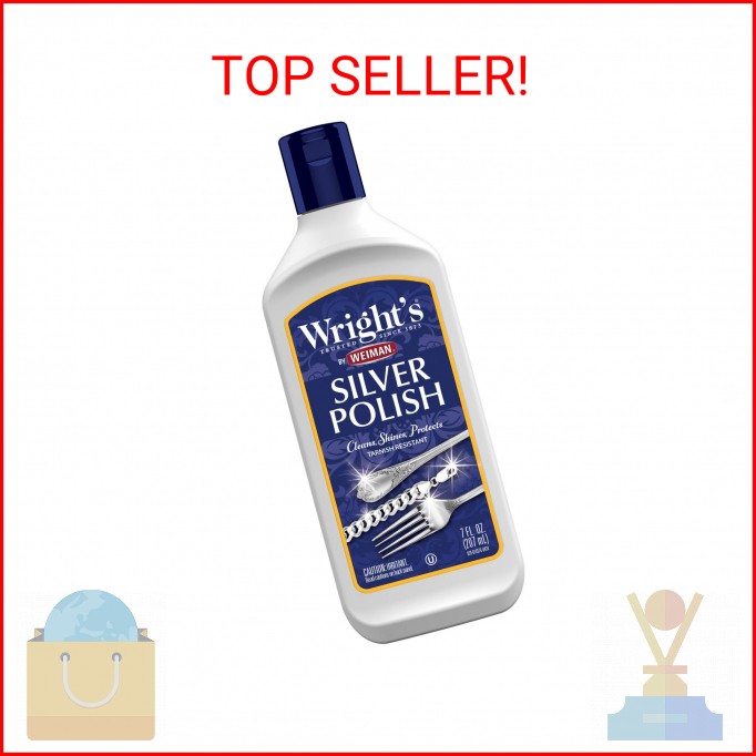 Wright’s Silver Cleaner and Polish – 7 Ounce – Ammonia Free – Use on Silver, Jew