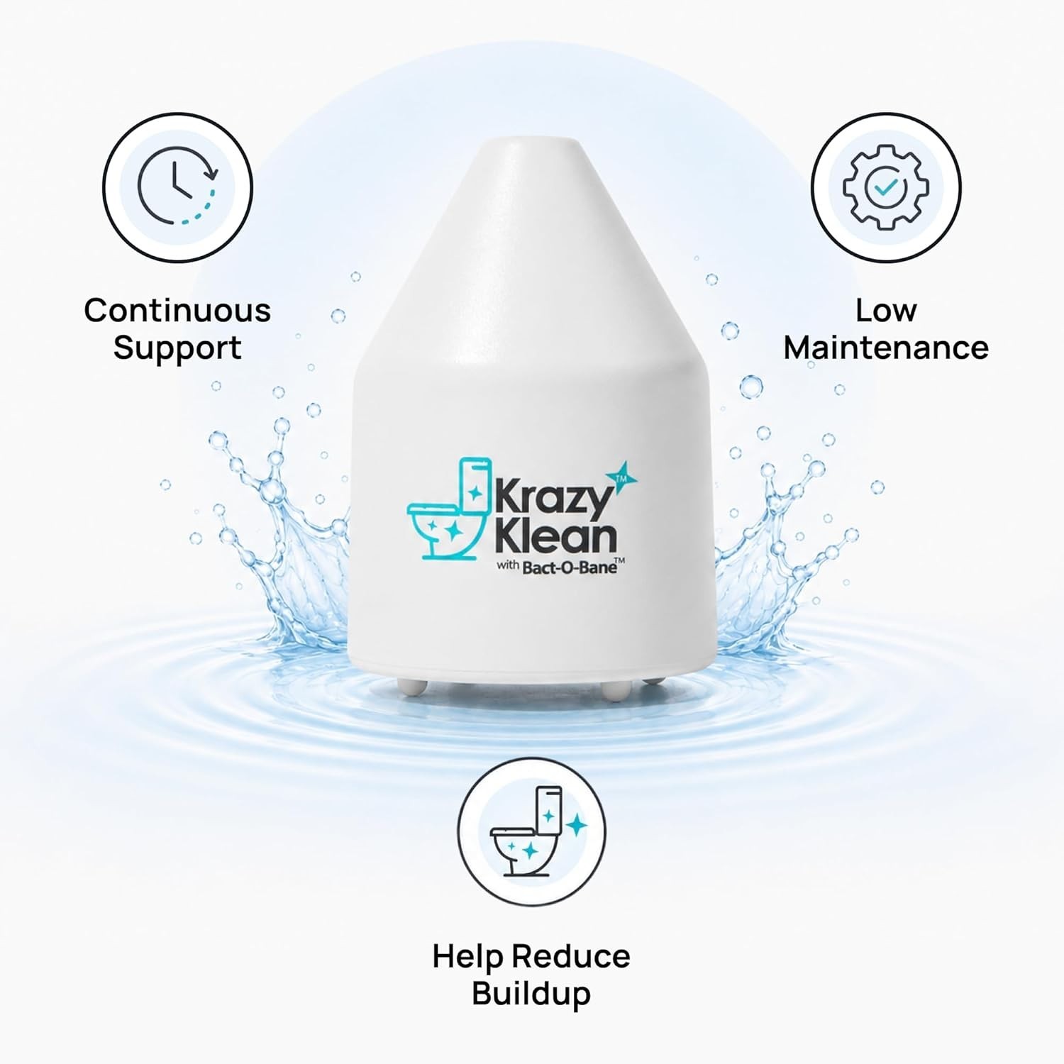Krazy Klean Automatic Toilet Cleaner Continuous Flush Cleaning System 1 Count