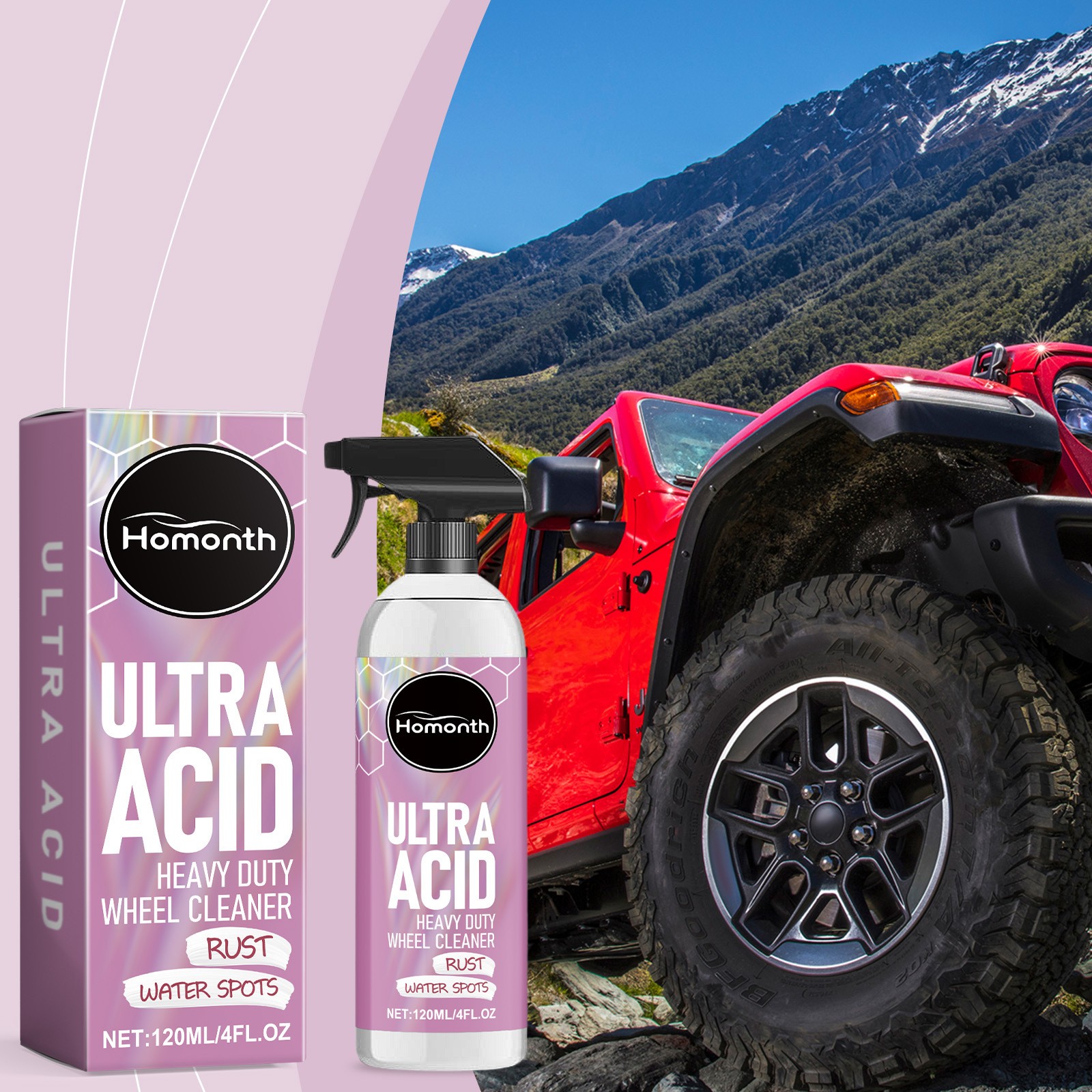 Mad Acid- Glass Cleaner, Heavy-Duty Wheel Cleaner, Water Spot Remover for Cars