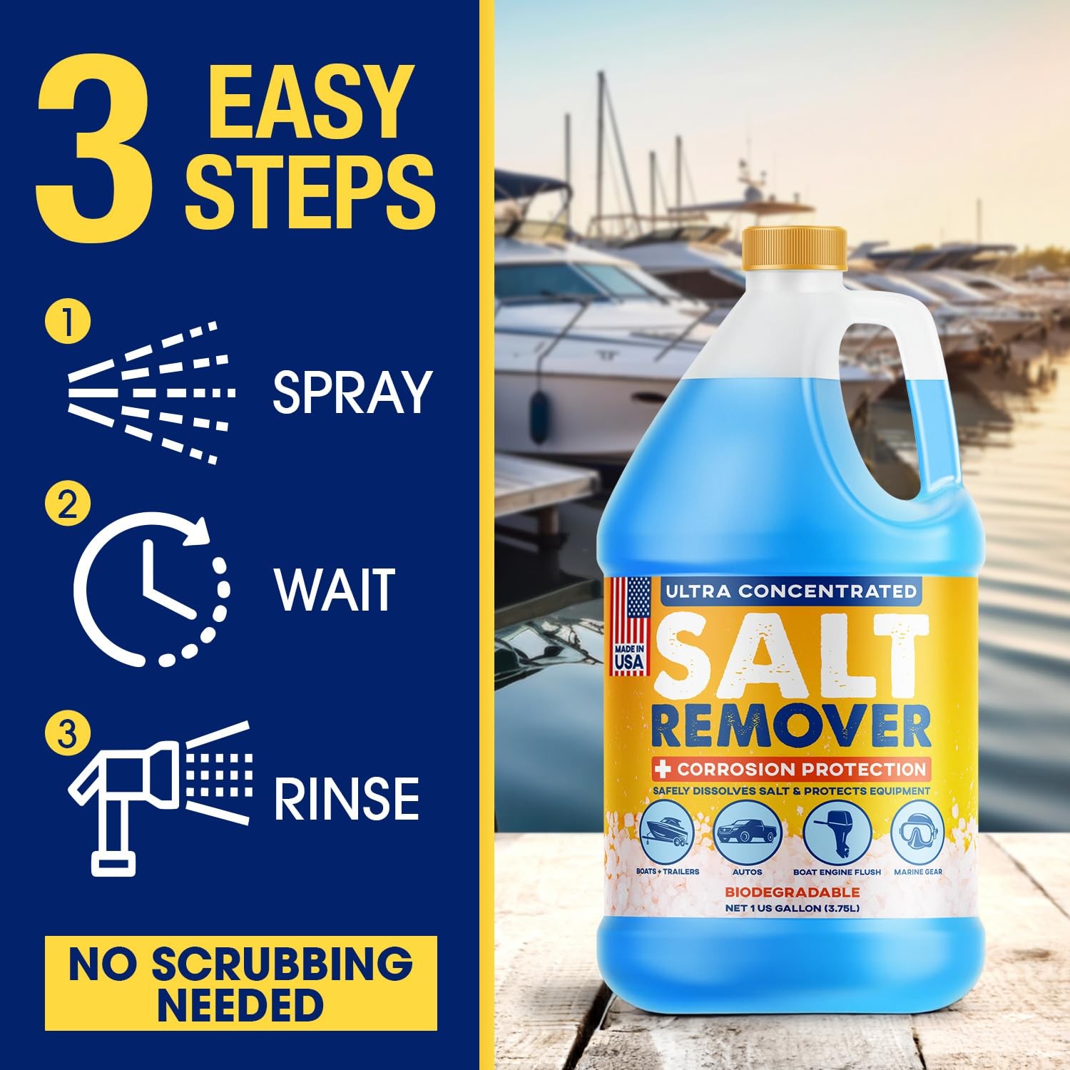 [1 Gallon] Concentrated Salt Remover + Corrosion Protection – Made in USA, Sa…