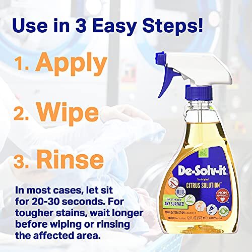 Orange-Sol De-Solv-It Citrus Solution – Odor & Stain Remover for Cloth, Wood,
