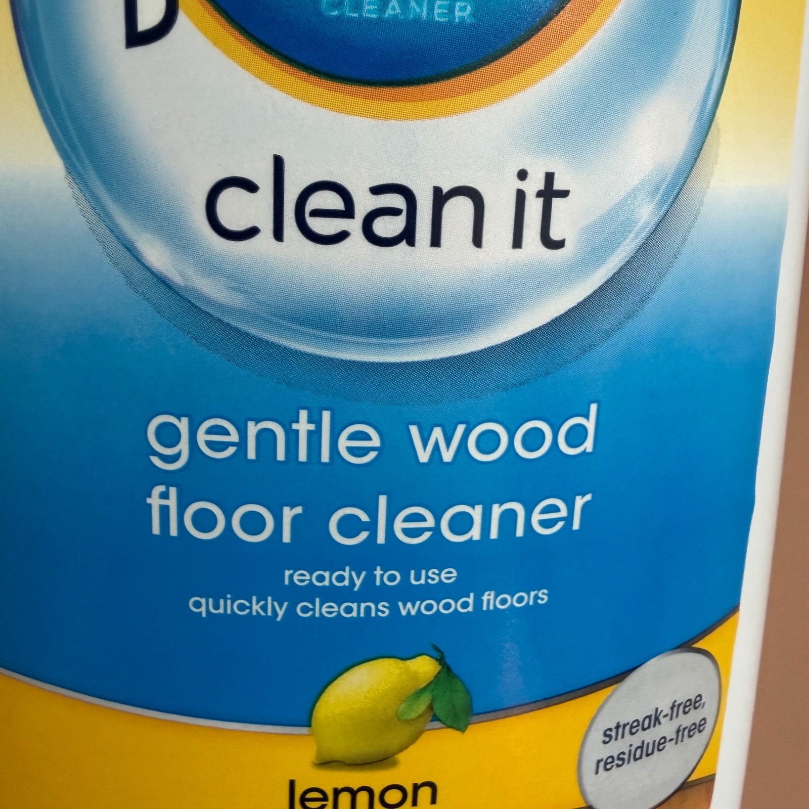 Pledge Gentle Wood Floor Cleaner Lemon Scent 27 fl oz Sealed Wood & Laminate