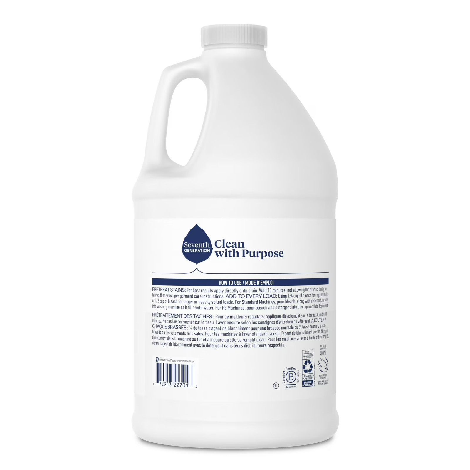 Seventh Generation Bleach 3-in-1 Stain Fighter | 64 fl oz | Free Shipping USA