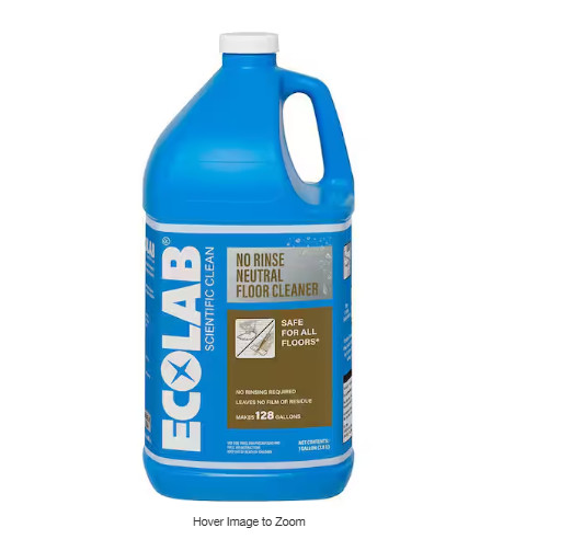 No Rinse Neutral Floor Concentrate Cleaner, Residue Free Formula for Tile 1 Gal.